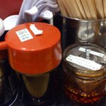 田中そば店 - 卓上