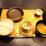 Misoya - 茶碗蒸し、ご飯、お味噌汁、漬物付き