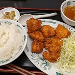 Hidakaya - 唐揚げ定食（ご飯大盛）