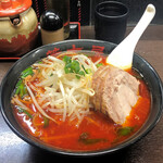 旨辛タンメン 荒木屋 - 台湾２号（麺半分）1,000円、チャーシュー100円