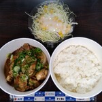 松屋 - 鶏のじゃがバター炒め定食(ライス大盛)