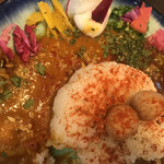 スパイスカレー クミン - あいがけcurry1280円
