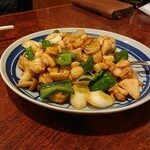 久龍飯店 - 鶏肉とピーマン炒め
