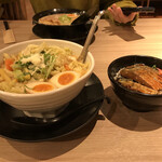 一刻魁堂 - 野菜みそバター 胡麻さば丼セット 1280円
      （+煮玉子 90円）