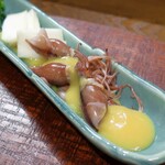 桶家乃隠居 - ウドと菜の花とホタルイカの酢みそ和え