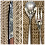 PEGASO - 福井県越前市の〝龍泉刃物〟のナイフがメインの肉料理に出ましたが、切れ味抜群で波紋模様が美しいです。
      他には〝sambonet〟のカトラリーを使われています。