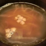 旨香 - 和牛炭火焼ランチコース 1000円 のオニオンスープ