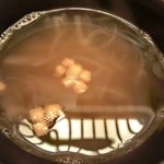 旨香 - 和牛炭火焼ランチコース 1000円 のオニオンスープ