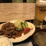 古志路 - 生ビール+定食で宿泊者限定1000円