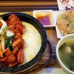 韓美膳 - ダブルカルビ石焼丼セット：1,038円