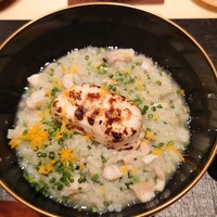 伯雲 - 河豚の焼き白子雑炊