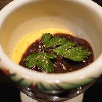 肉料理ふくなが - 人参のムース(赤ワインソース)