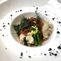 リストランテASO - フェデリーニ 真鱈と白子と菜の花
                    トマトのアッラビアータ