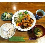 Kafe resutoran BAL - ランチの『鳥と茄子の味噌炒め定食』