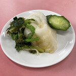 金蘭 - ビールに付いてくる自家製お漬物