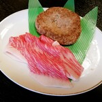 ささ忠 - 特選牛(お肉半分は、すでにお鍋に…。)と　ささ忠特製つくね