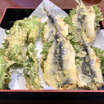 船頭の台所 - いかなめろう天ぷら(ハーフ)といわし天ぷら(ハーフ)