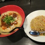 極とんラーメン - 海老みそワンタン麺とチャーハン(2021.03.14)