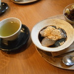 Soyogo - 煎茶とわらび餅とかき氷のセット