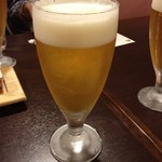 莞山 - 温泉の後のビールは最高！