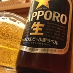 Yokohamatonkotsuramemmurasaki - サッポロ黒ラベル中瓶