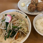 極濃湯麺 フタツメ - 濃厚タンメン 唐揚げセット　¥1000