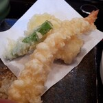 ジャンボおしどり寿司 - セットの天ぷら