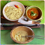 スプーンソング - 【2021年1月7日(木)】チェティナードチキンとレモンライス(上)とじゃがいものマッパス(下)←マッパスはサービスで