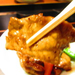 黄鶴 - ランチ小皿定食　２８００円（税込）の牛肉の豆鼓炒めのアップ【２０２１年３月】