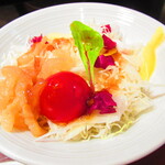 黄鶴 - ランチ小皿定食　２８００円（税込）のサラダのアップ【２０２１年３月】