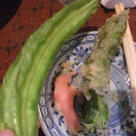 波浮港 - 地元産野菜の天ぷらと、その元2012.09