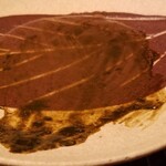 緒方 - ⑤黒鮑の肝ソース酒
      肝ソースを丁寧に拭ったので余り肝酒ぽくならず。(*´∀`)
      スルッと頂きました