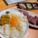 肉小屋 - 〆のプレミアムTKG！めちゃうま！