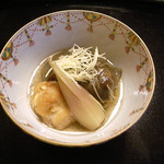 桜田 - 揚げ茄子、蓮餅、茗荷の炊出し