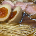 ほっこり中華そば もつけ - 特製中華そば1100円+大盛100円