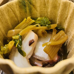 魚菜料理 縄屋 - 10.箸休2：蛸+花山葵醤油漬けの和え物