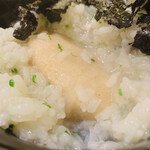 魚菜料理 縄屋 - 13.〆：虎河豚白子の蕎麦粉揚げ入り雑炊