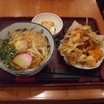 夢吟坊  - ミニかき揚げとデザートセット（７９０円）
