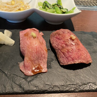 天空焼肉 星遊山 - 肉寿司 サーロイン、赤身