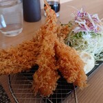 和風ダイニング しらはま - お刺身とミニフライ定食、ミニフライ