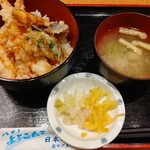 庄や - 【2021.3.15(月)】日替わりランチ(海老天丼・並盛)500円