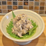 Mackerel with cream cheese + yuzu pepper