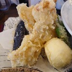 圧力釜もっちりうどん 福桝屋 - 鶏天(半熟卵天あり)(ランタイムセット価格620円)