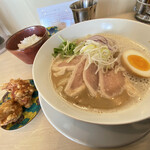 鶏白湯そば 燠 - 鶏白湯カラアゲセット