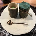 Kokorone - 煮蛤の蒸し鮨　自家製竹器出汁茶漬け