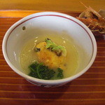 千松しま - 海老の真丈揚げに牡丹海老の鬼殻焼を添えて…