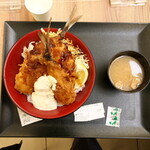 豊洲食堂 - アジフライ丼 1180円