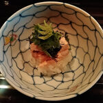 日本料理山崎 - サクラマス、生の岩のり、山葵、大葉のまぜご飯