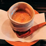 日本料理山崎 - ハナビラタケの茶碗蒸し、毛ガニの餡