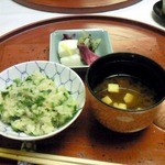 あと村 - ご飯、味噌汁、漬物